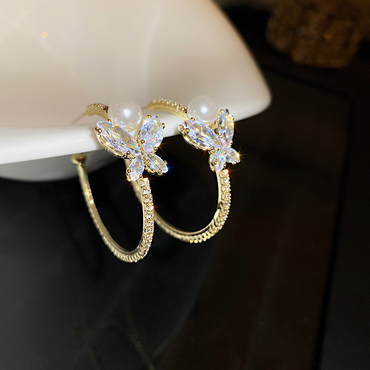 Silver Pin Earrings