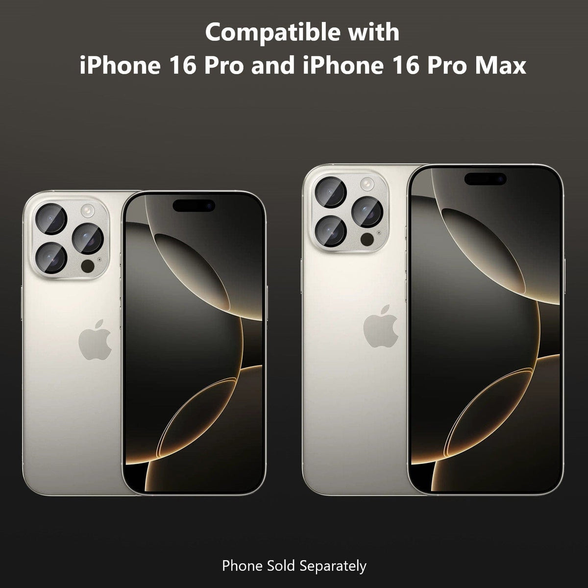 iPhone 16 Pro/Pro Max Camera Lens Protector - Ultra-Strong, Flexible Glass, 2- Pack | ZeroDamage