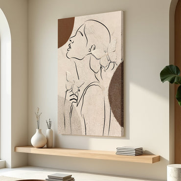 Her Shape in Quiet Strokes Wall Art