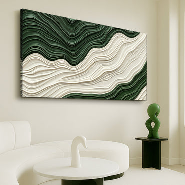 Emerald Drift Composition VIII Wall Art