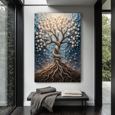 Luminous Pearl Tree Wall Art