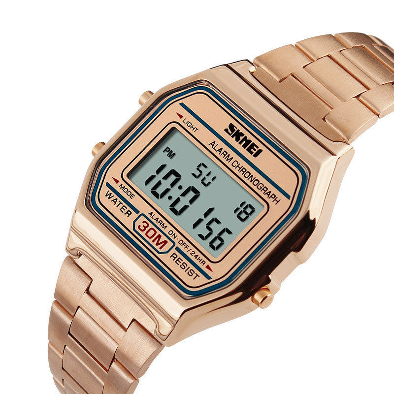 New Digital Men Luxury Retro Men's Sport Wristwatch Fashion Stopwatch Electronic Watches For Mens With Alarm Clock