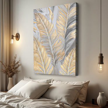 Luxury Gold and Silver Leaf Wall Art