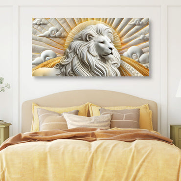 3D Regal Lion Composition III Wall Art