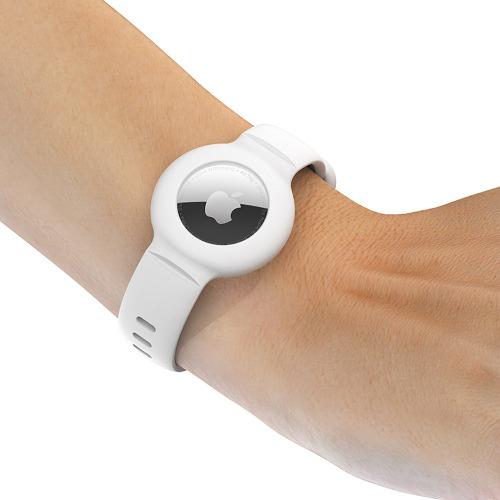 White Silicone WristBand - Apple AirTag