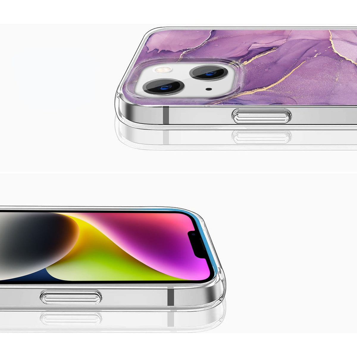 Inspire Series Purple Marble Case - iPhone 14 Plus - CP00334