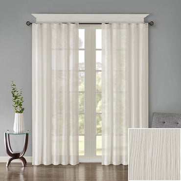Solid Crushed Curtain Panel Pair (2 Pcs)