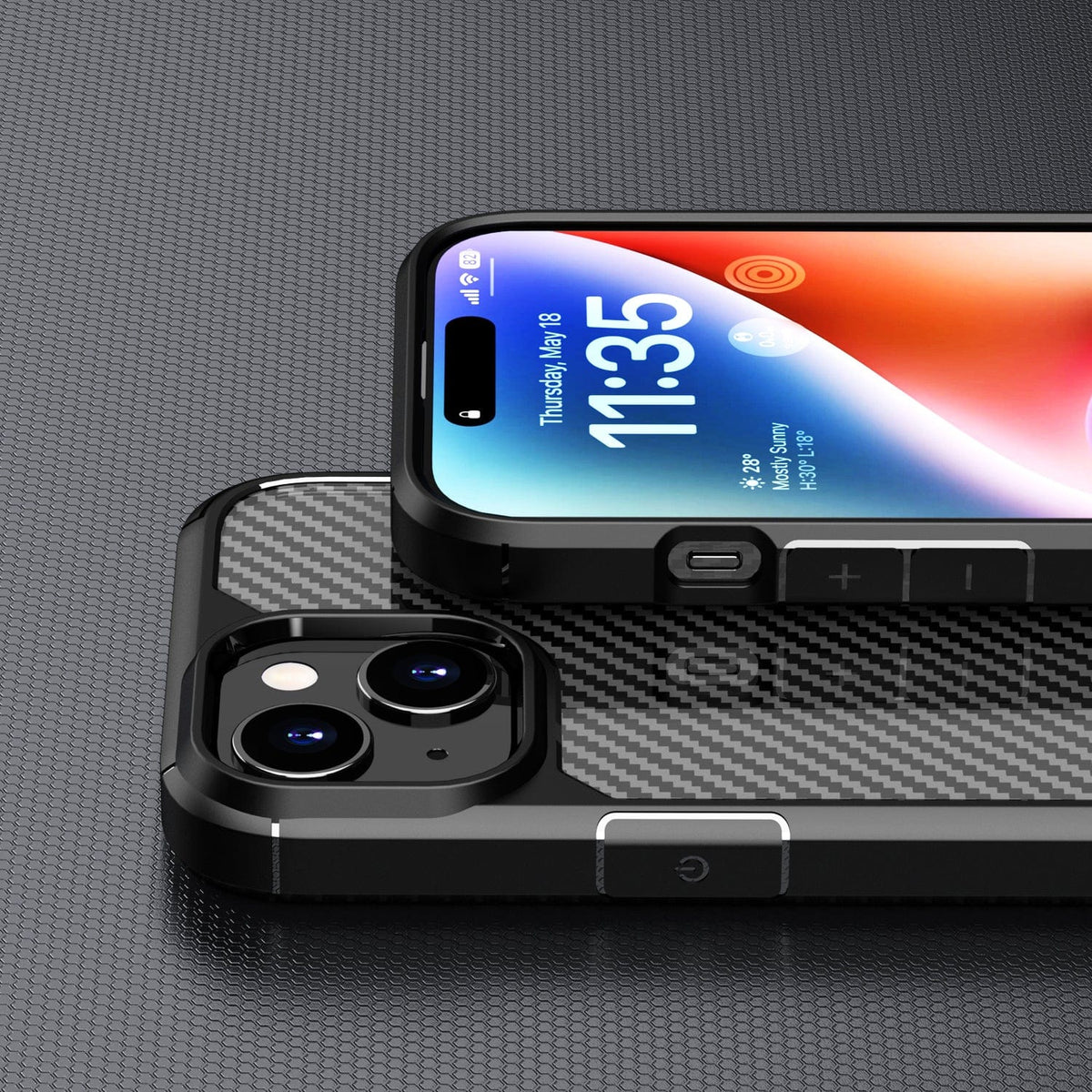 iPhone 15 Plus Carbon-Fiber Case - Rugged Protection | Venture Series