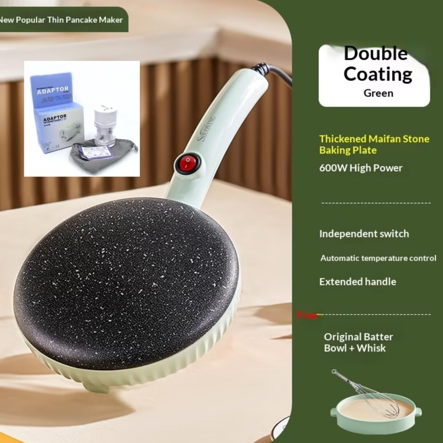 EL5006C Maifan Stone Crepe Pan Spring Roll Maker