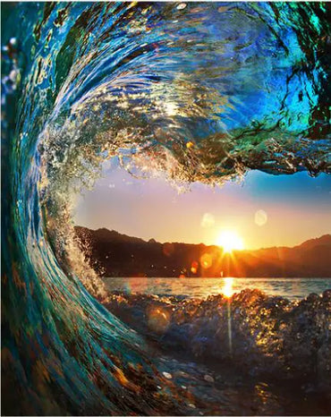 Decorative Wave Oil Painting - Digital Art