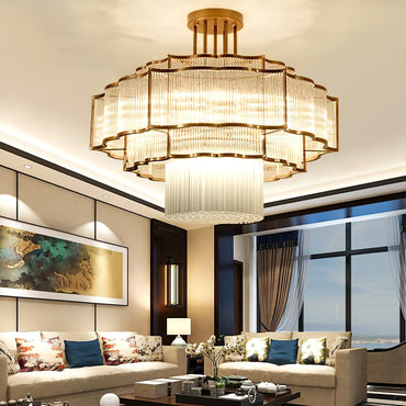Layered Crystal Flush Light