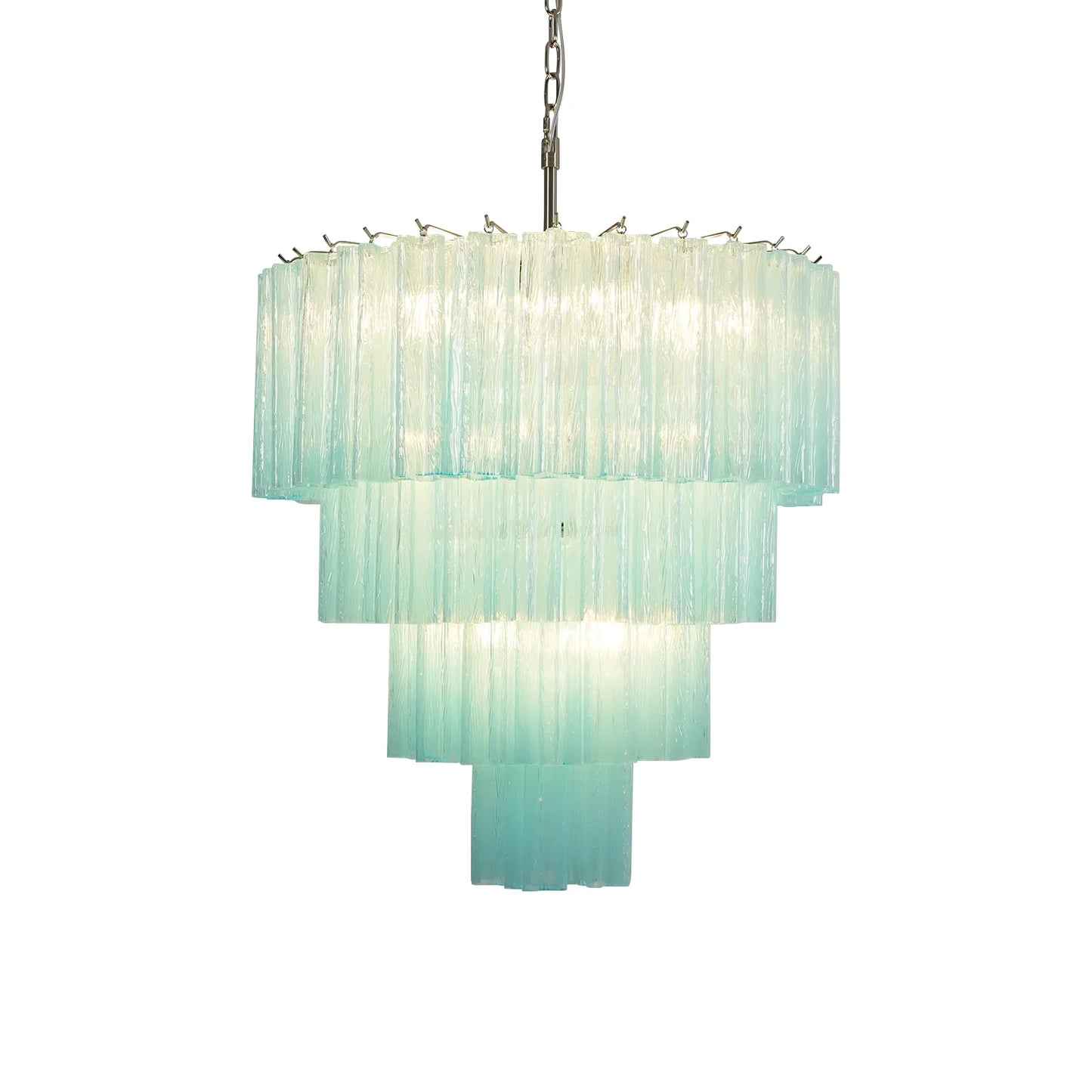 Murano Blue Vetro Tube Chandelier