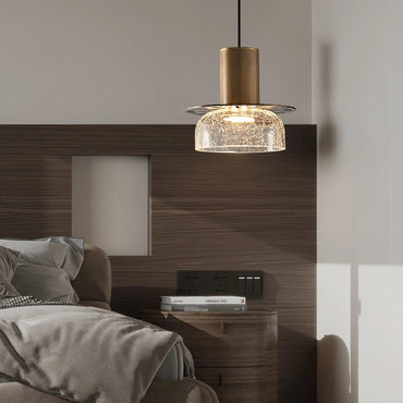 Golden Aurora Crackle Pendant Light