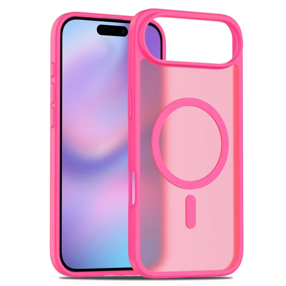 Matte For Magsafe Magnetic Case For iPhone 17 Air 16 15 14 13 12 11 Pro Max Plus SE4 16e Mini Wireless Charge Hard Armor Cover