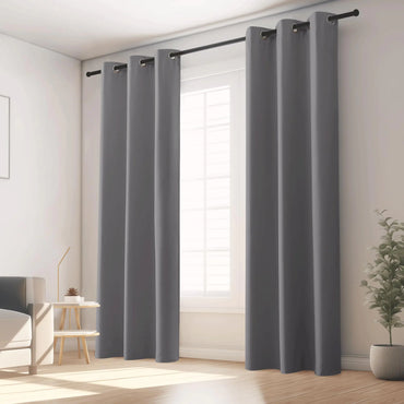 KGORGE Curtains for Bedroom 2 Panels 42 x 90 Inch Grey Minor Blemish Grommet Top Minimalism Thermal Insulated Room Darkening Privacy Protection Small Curtains for Living Room Kids Bedroom