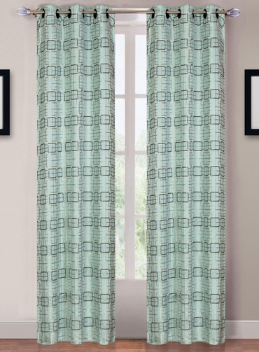 Lavish Home 2-Panel Katrina Grommet Curtains, 40 W x 84 H/blue