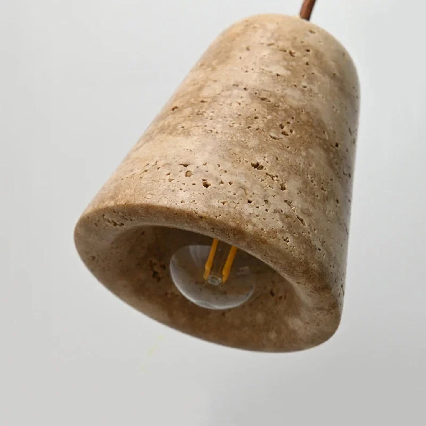 Cone Silhouette Travertine Pendant