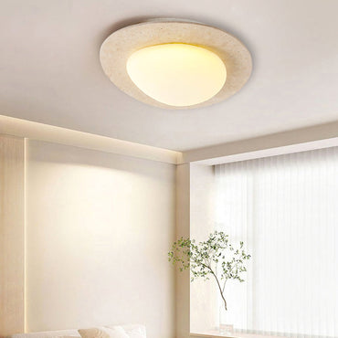 Travertine Halo Oval Light