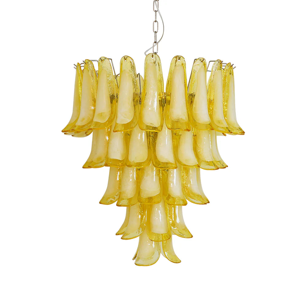 Murano Vetro Caramel Petal Chandelier