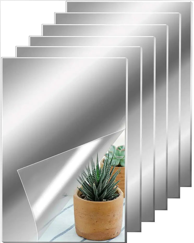 Square Acrylic Mirror Wall Stickers for Bathroom Decor
