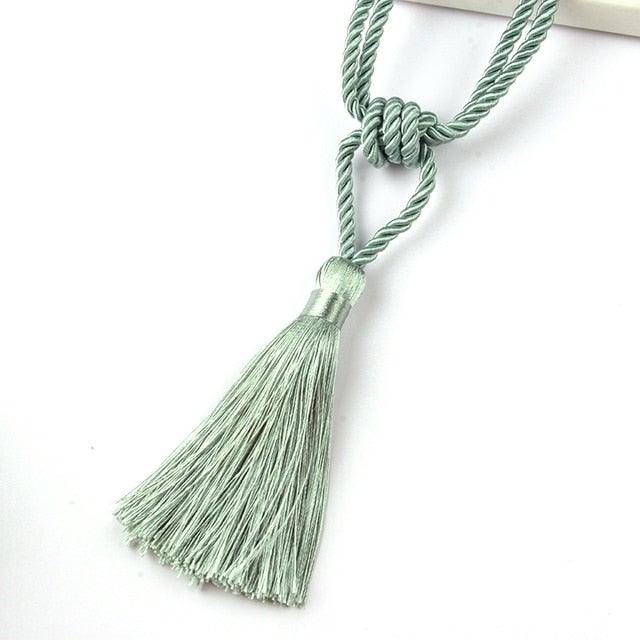 Handmade Tassel Curtain Tieback Room Accessories Gold Curtain Buckle Rope Home Decoration Holdback Window Fringe Curtain Tiebacks Hand-Woven Holdbacks Home Decorative Tassels Tiebacks