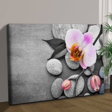 Fresh White Orchid Flower Canvas Wall Art