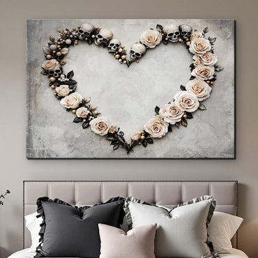 Sculpted Skull & Florals – XI Wall Art