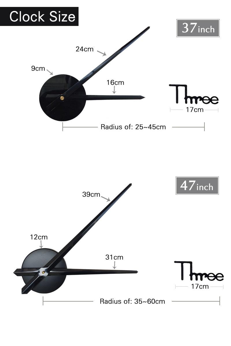 2021 Fashion 3D Big Size Wall Clock Mirror Sticker Large 3D Frameless Wall Clock Stickers Wall Decoration for Living Room Bedroom Office Brief Living Decor Room Wall Clock Modern Design Silent Acrylic