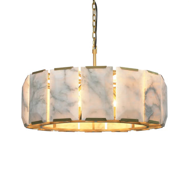Circular Alabaster Calcite Chandelier