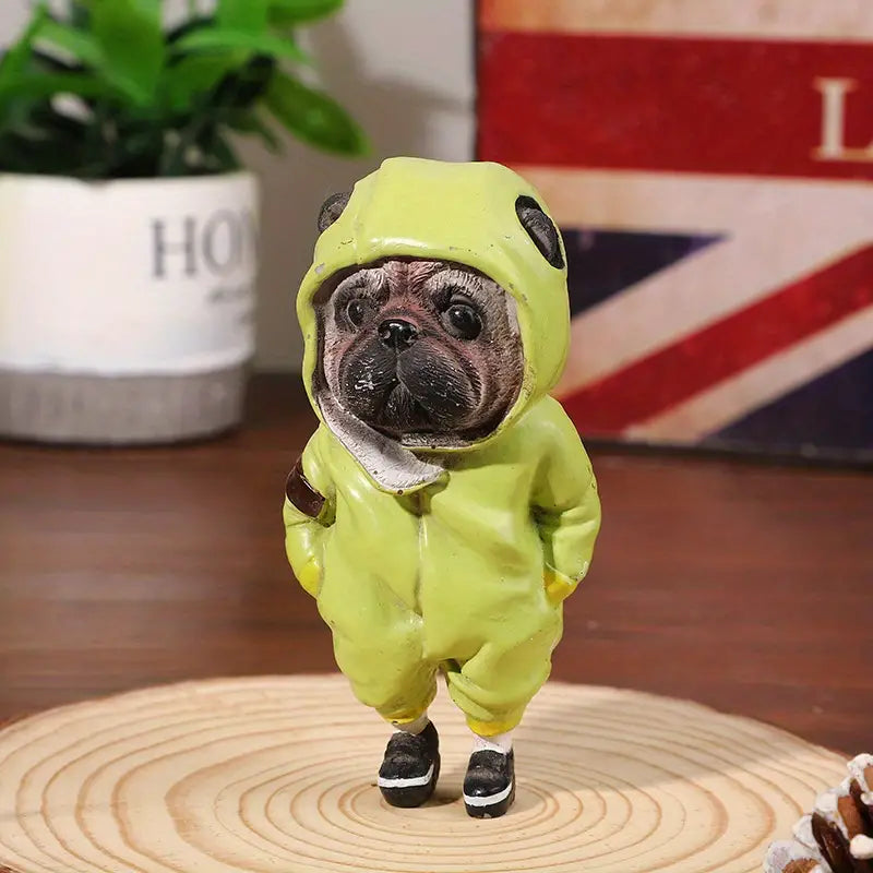 Cute Puppy Resin Backpack Dog Sculpture for Home Decor