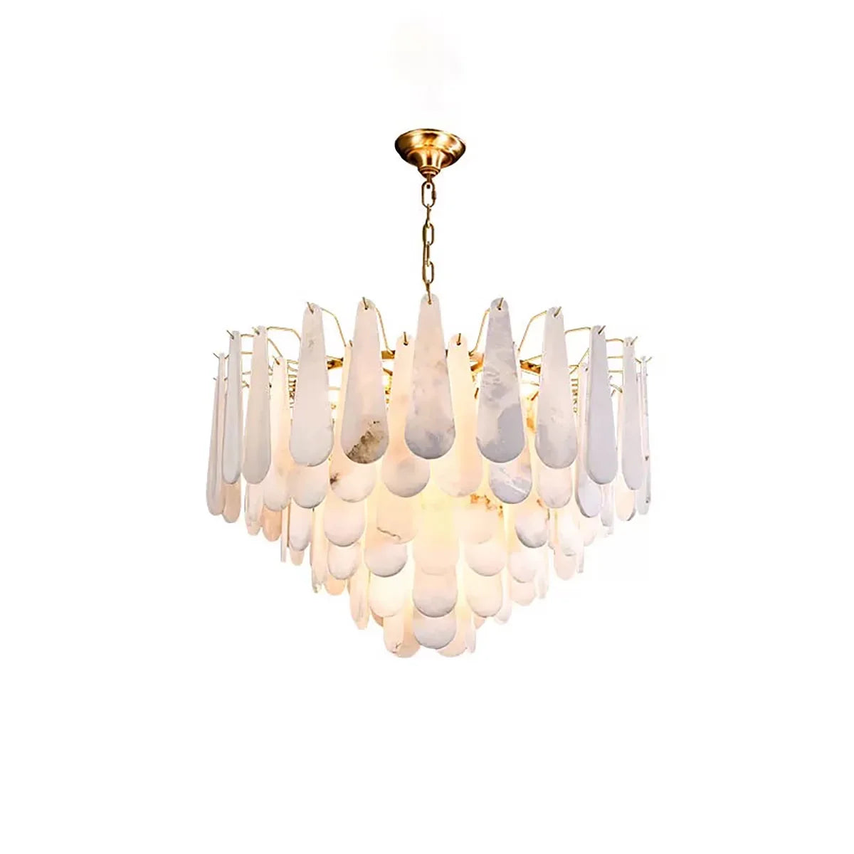 Luxe Alabaster Teardrop Chandelier