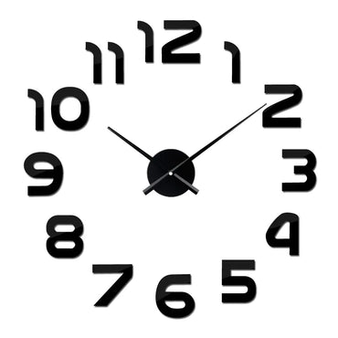 Creative 3D Acrylic DIY Wall Clock for Living Room