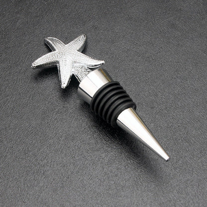 Starfish Heart-Shaped Snowflake Freshness-Sealing Alloy Bottle Stopper
