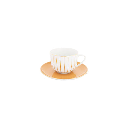 Golden Orbit Tea Cup & Saucer (Set of 2)