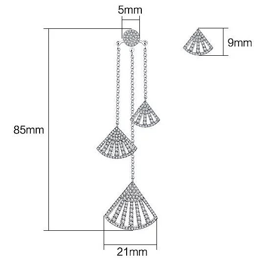 Fan Girl Earrings A Chandelier And Stud Duo