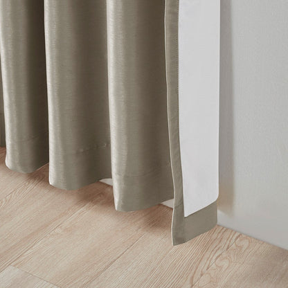Twist Tab Total Blackout Window Curtain Panel Pewter 50x95"