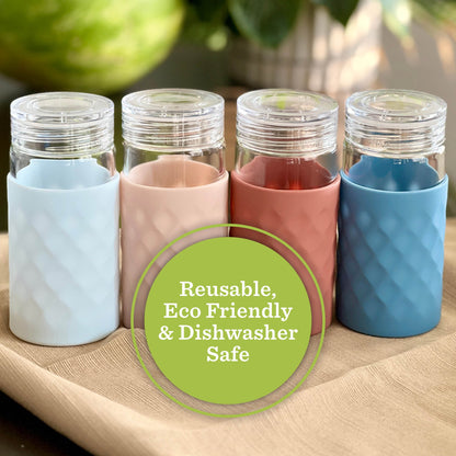 Diamond Lattice Silicone Bottle Sleeves Set, for 10oz & 16oz Bottles