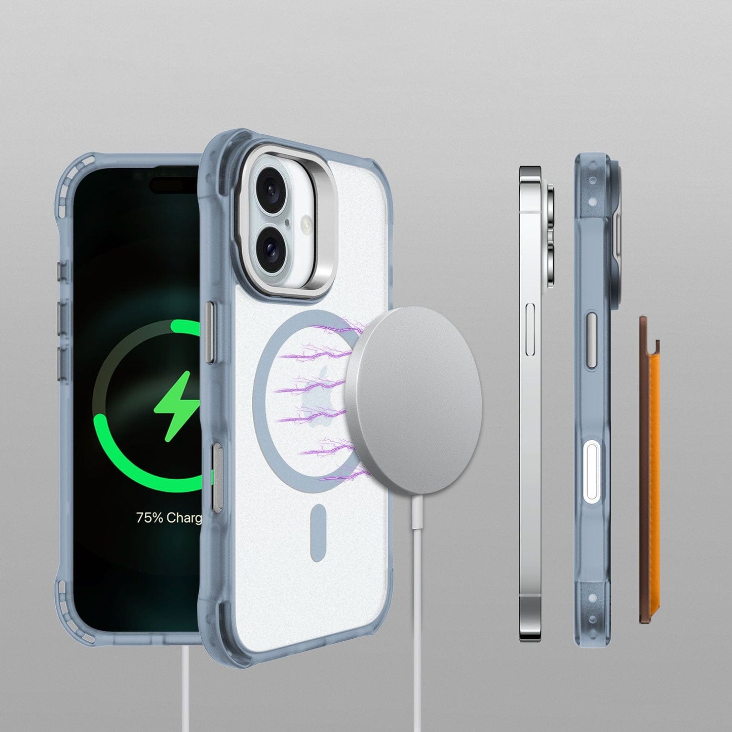 iPhone 16 Plus Clear Kickstand Case - Anti-Slip, Rugged, MagSafe | Venture Series