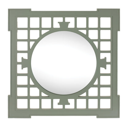 Geometric Lattice Frame Wall Mirror 23.5"SQ