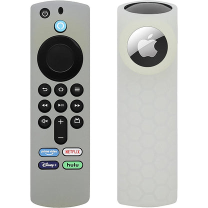Amazon Fire TV Stick 4K (3rd Gen) Remote Gray Silicone Case - Apple AirTag