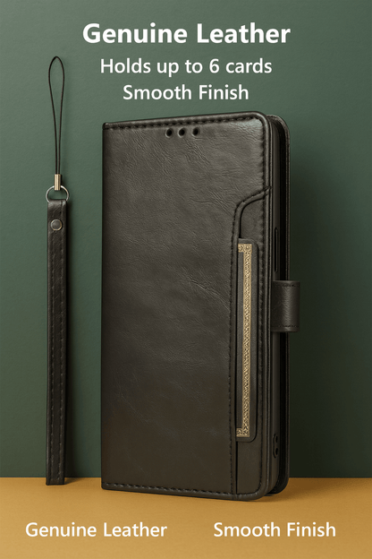 iPhone 17 Pro Max Case - Leather Folio Wallet | Indy Series
