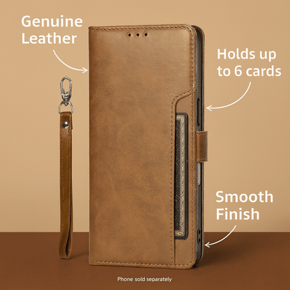 iPhone 17 Pro Case - Leather Folio Wallet | Indy Series