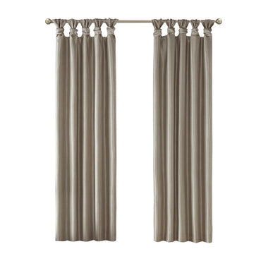 Twist Tab Total Blackout Window Curtain Panel Pewter 50x84"