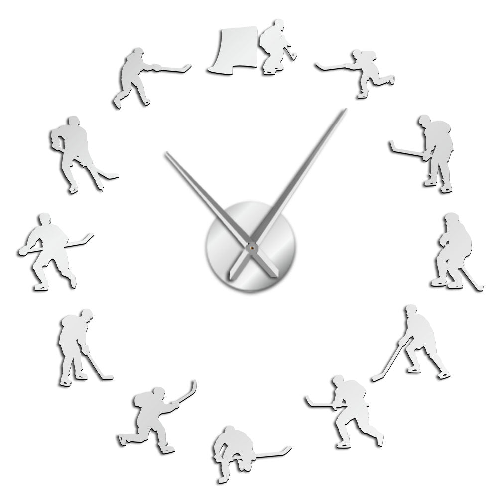 Frameless DIY Wall Clock 3D Mirror Wall Sticker