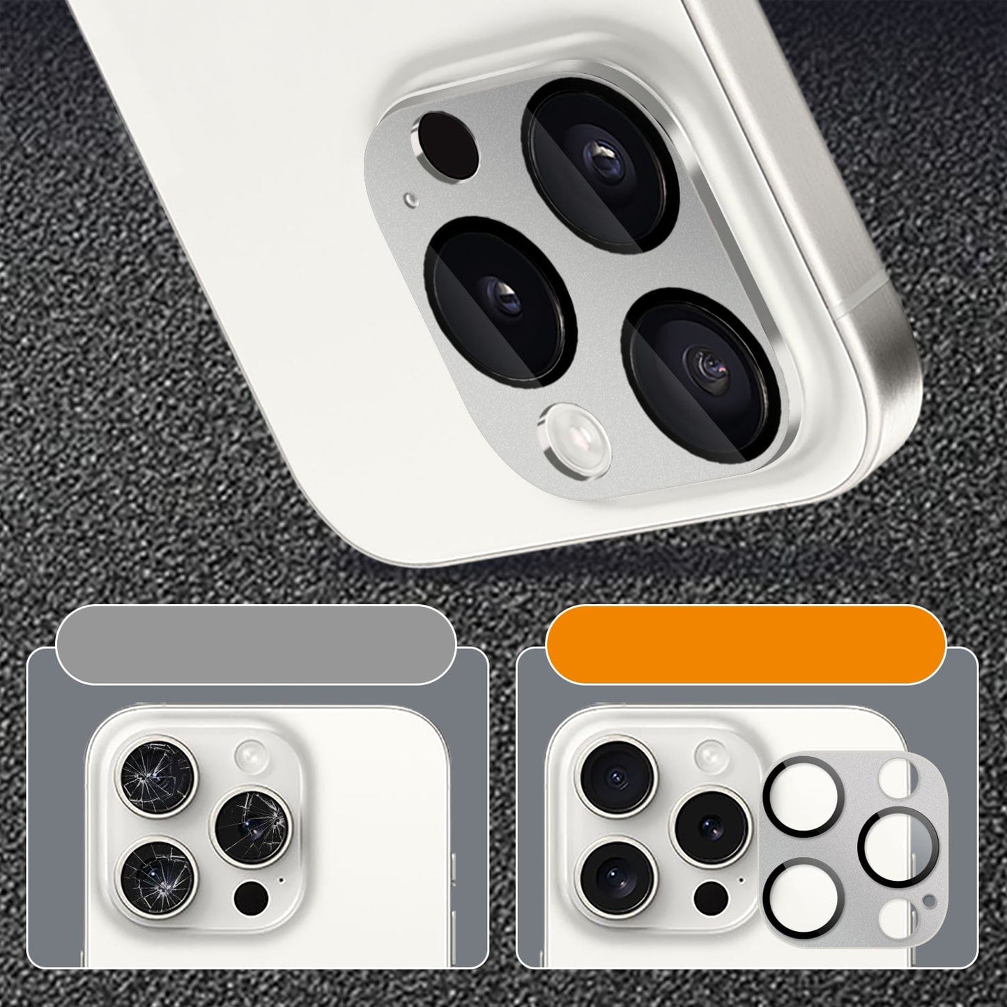 iPhone 15 Pro/Pro Max Camera Lens Protector - Ultra-Clear Glass, 2-Pack | ZeroDamage