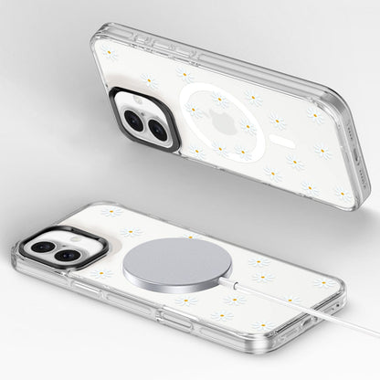 iPhone 16 Floral Design Case with Swappable Back - Wireless Charging | Inspire Series