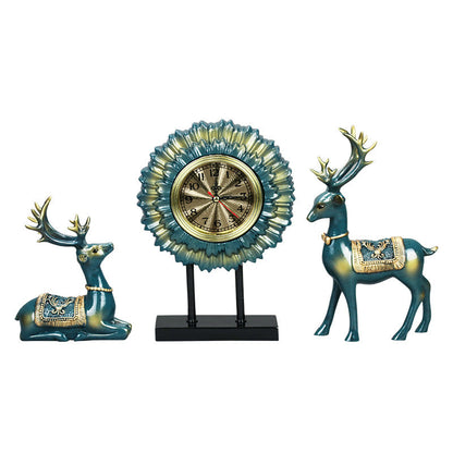 Simple And Creative Small Sun Flower Clock Table Desktop Home Clock Decoration Ornaments