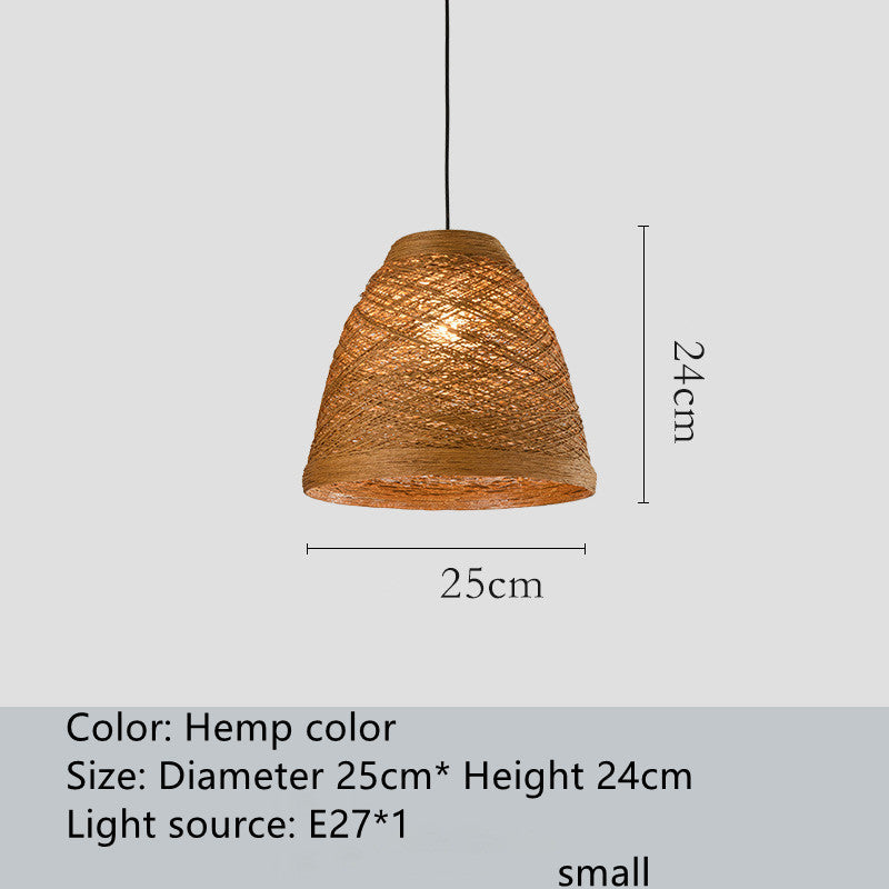Ldyllic Creative Personality Coffee Shop Rattan Woven Rattan Ball Lamp Hot Pot Shop Farm Bar Restaurant Rattan Hanging Lamps