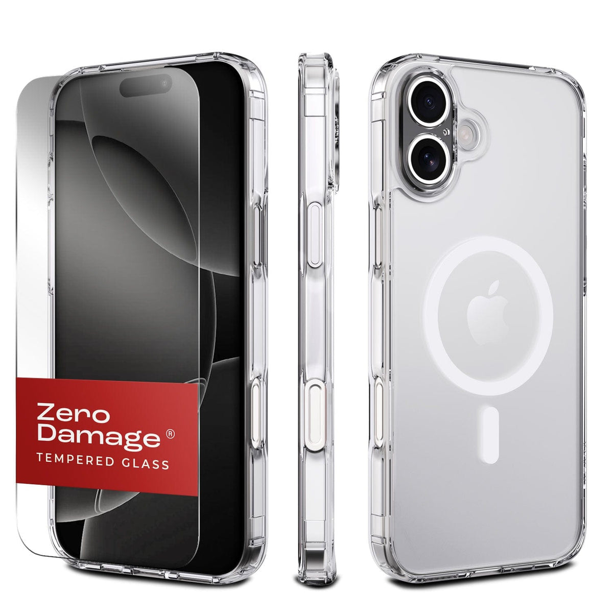 iPhone 16 Clear Case & Screen Protector Kit - Rugged Protection, MagSafe | Classic Series