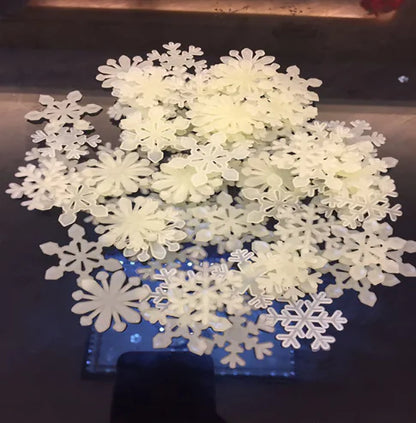 3D Glow-in-the-Dark Snowflake Wall Stickers
